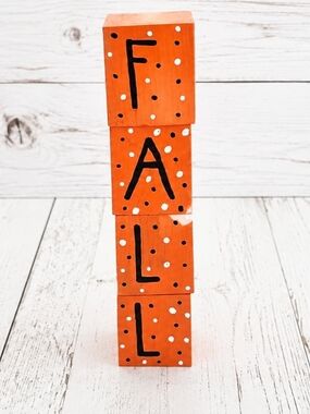 Fall Wood Block Autumn Decor